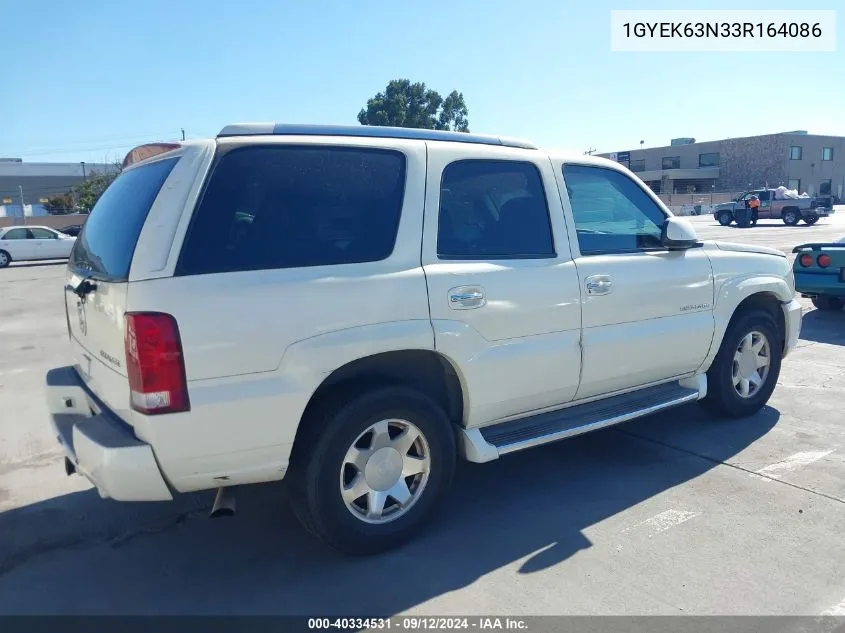 2003 Cadillac Escalade Luxury VIN: 1GYEK63N33R164086 Lot: 40334531