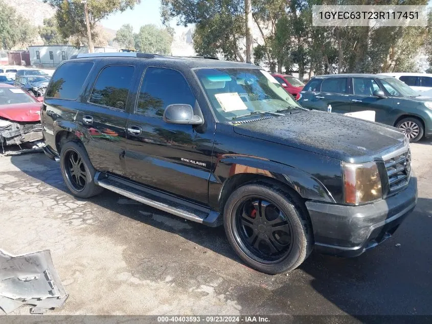 1GYEC63T23R117451 2003 Cadillac Escalade Standard