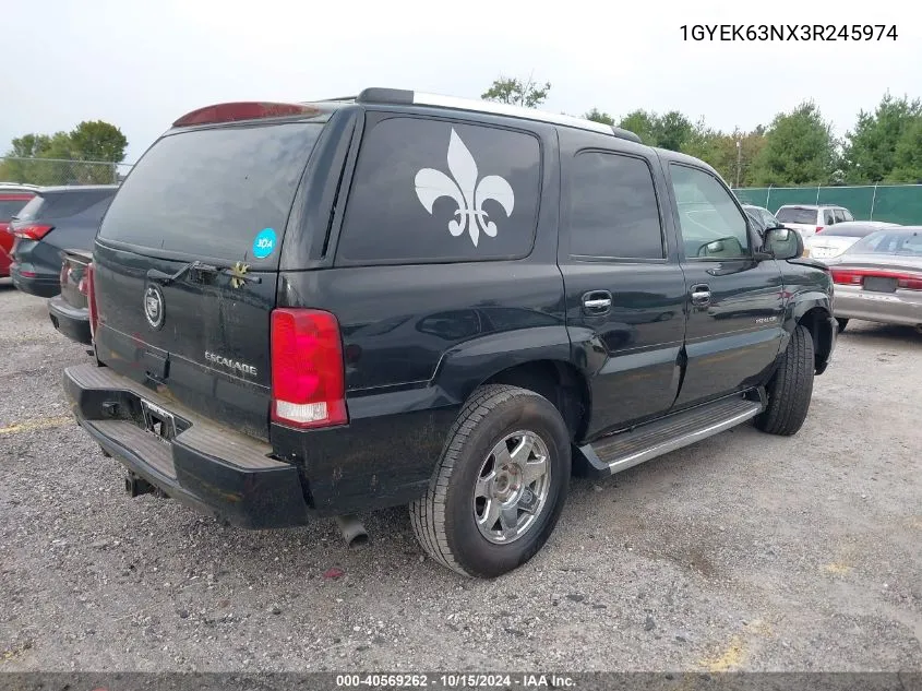 2003 Cadillac Escalade Standard VIN: 1GYEK63NX3R245974 Lot: 40569262