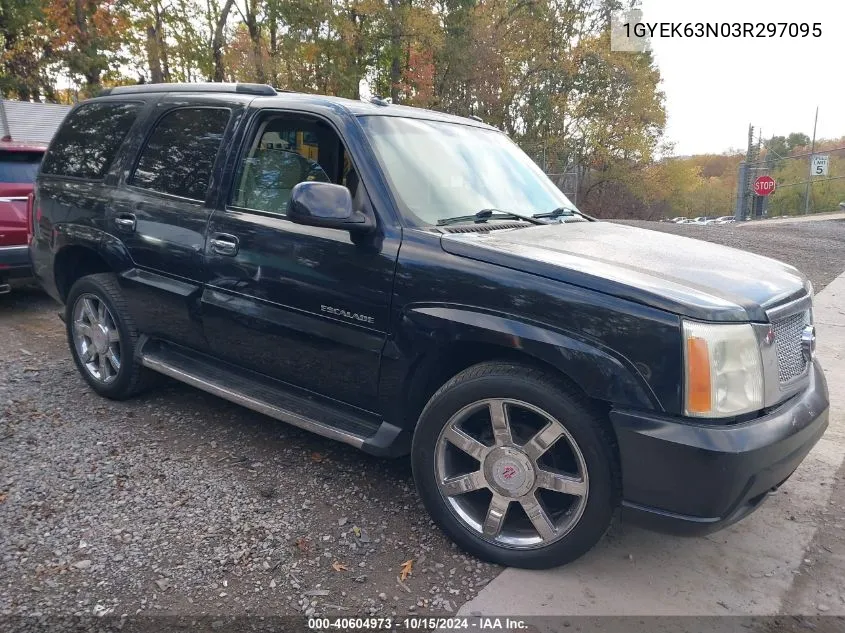 2003 Cadillac Escalade Standard VIN: 1GYEK63N03R297095 Lot: 40604973