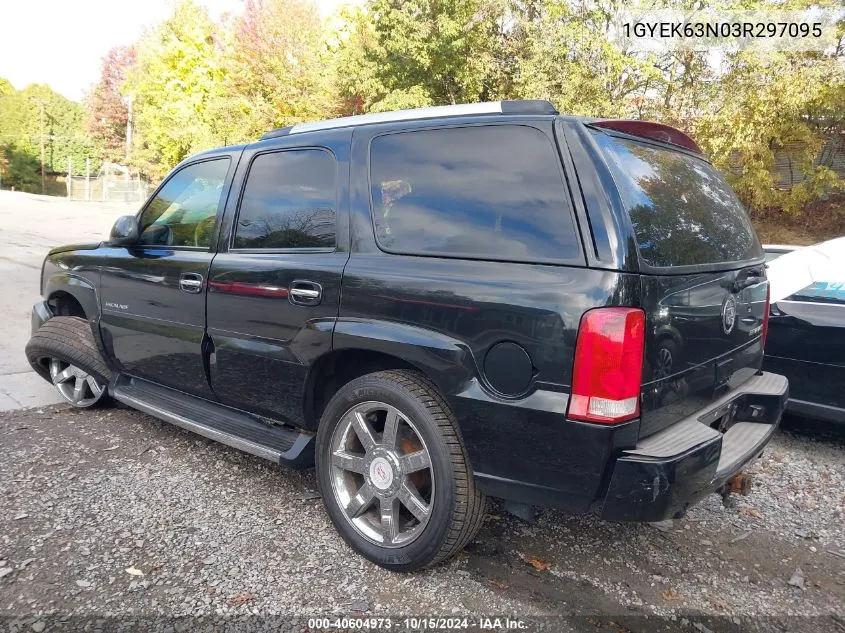 2003 Cadillac Escalade Standard VIN: 1GYEK63N03R297095 Lot: 40604973