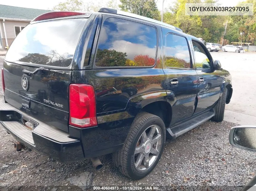 2003 Cadillac Escalade Standard VIN: 1GYEK63N03R297095 Lot: 40604973