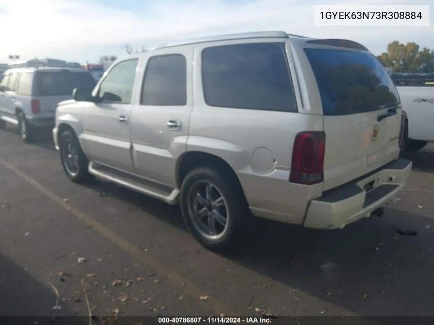 2003 Cadillac Escalade Standard VIN: 1GYEK63N73R308884 Lot: 40786807