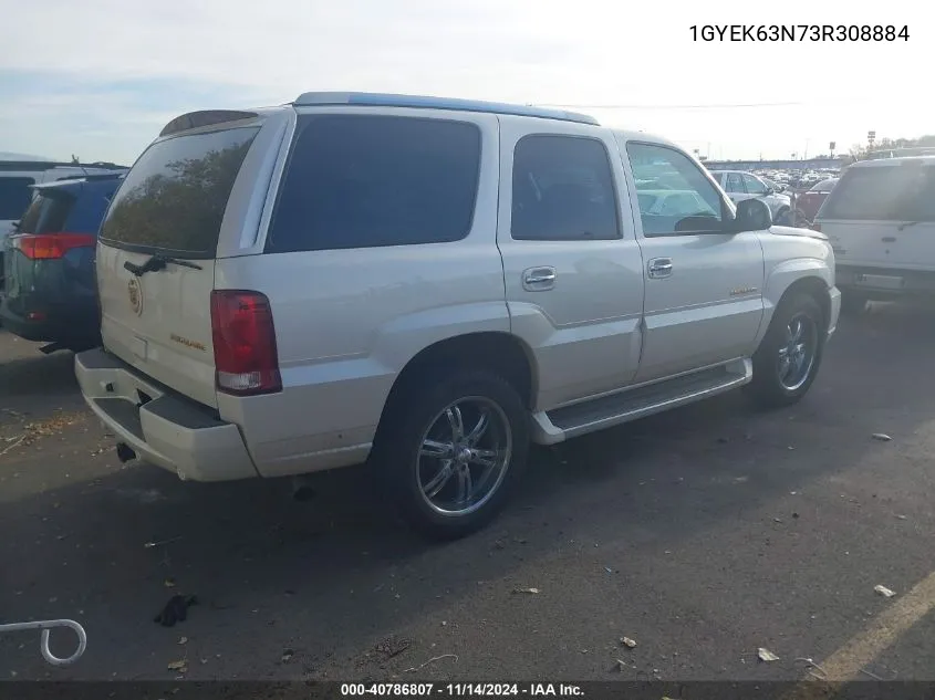 2003 Cadillac Escalade Standard VIN: 1GYEK63N73R308884 Lot: 40786807