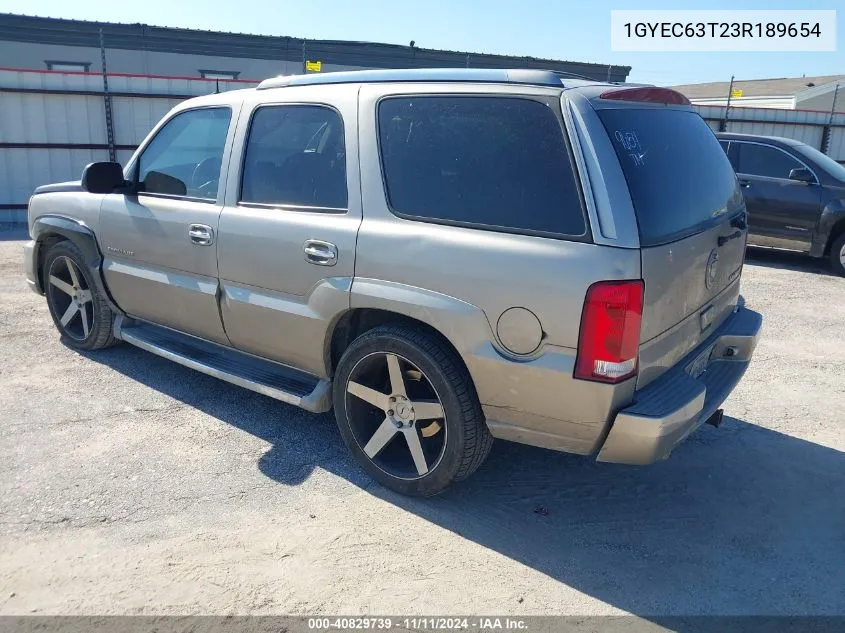 2003 Cadillac Escalade Standard VIN: 1GYEC63T23R189654 Lot: 40829739