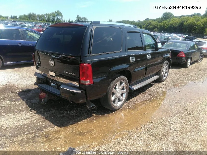 2004 Cadillac Escalade Standard VIN: 1GYEK63N94R199393 Lot: 39855980