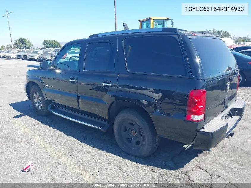 2004 Cadillac Escalade Standard VIN: 1GYEC63T64R314933 Lot: 40098845