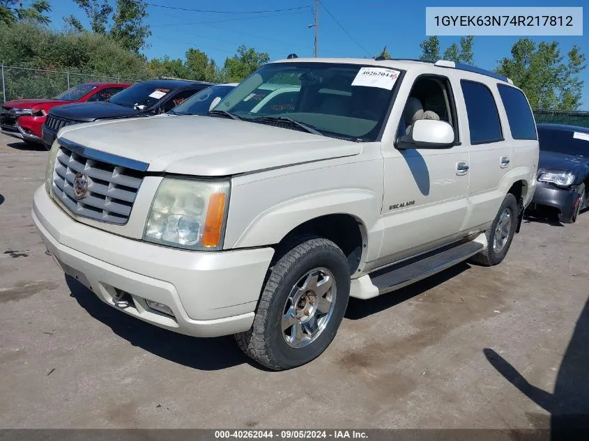 2004 Cadillac Escalade Standard VIN: 1GYEK63N74R217812 Lot: 40262044