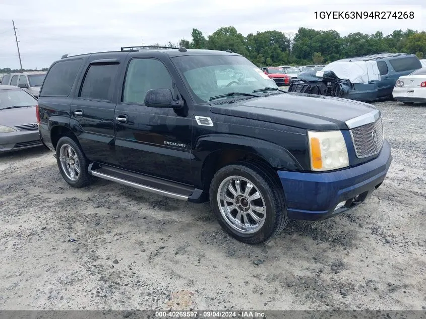 2004 Cadillac Escalade Standard VIN: 1GYEK63N94R274268 Lot: 40269597