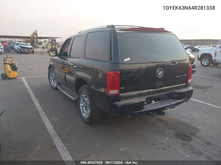 2004 Cadillac Escalade Standard VIN: 1GYEK63N64R281338 Lot: 40327825