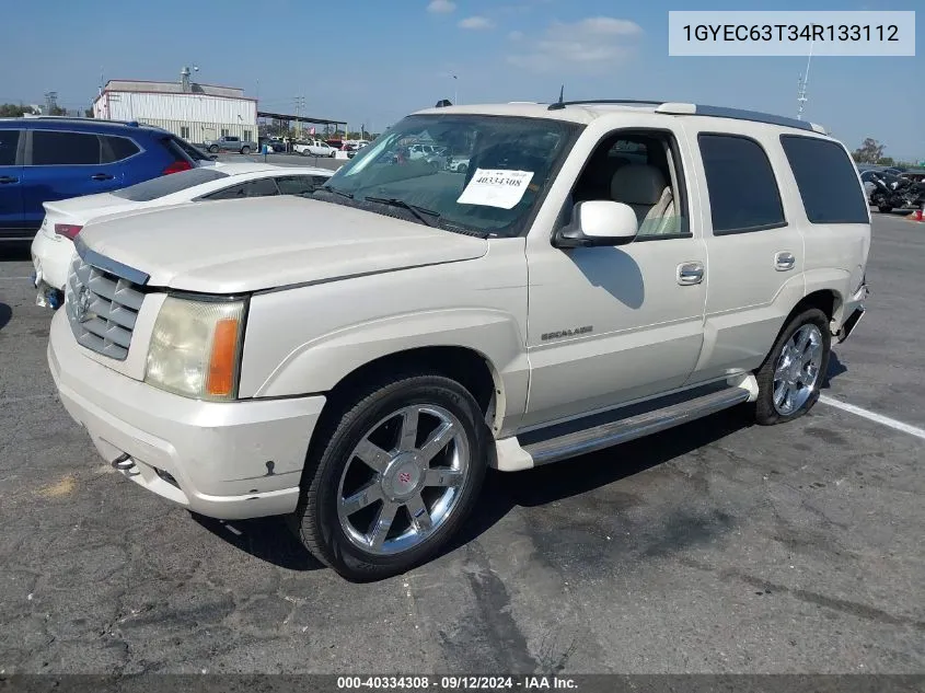 2004 Cadillac Escalade Luxury VIN: 1GYEC63T34R133112 Lot: 40334308