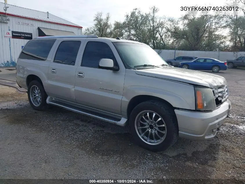 2004 Cadillac Escalade Esv Standard VIN: 3GYFK66N74G263012 Lot: 40350934