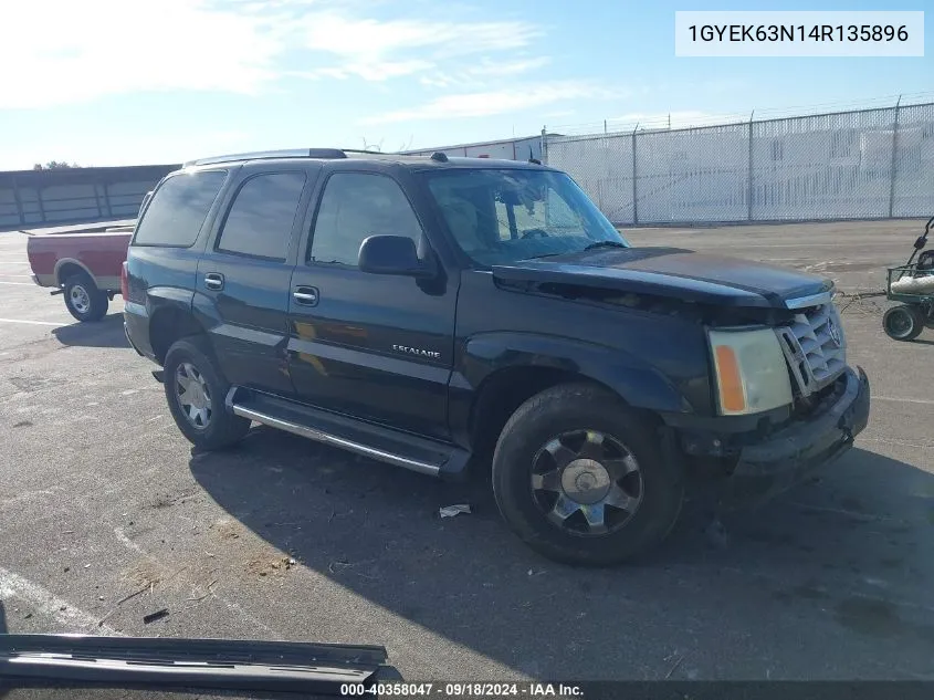 2004 Cadillac Escalade Standard VIN: 1GYEK63N14R135896 Lot: 40358047