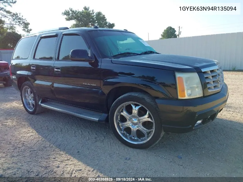 2004 Cadillac Escalade VIN: 1GYEK63N94R135094 Lot: 40358925