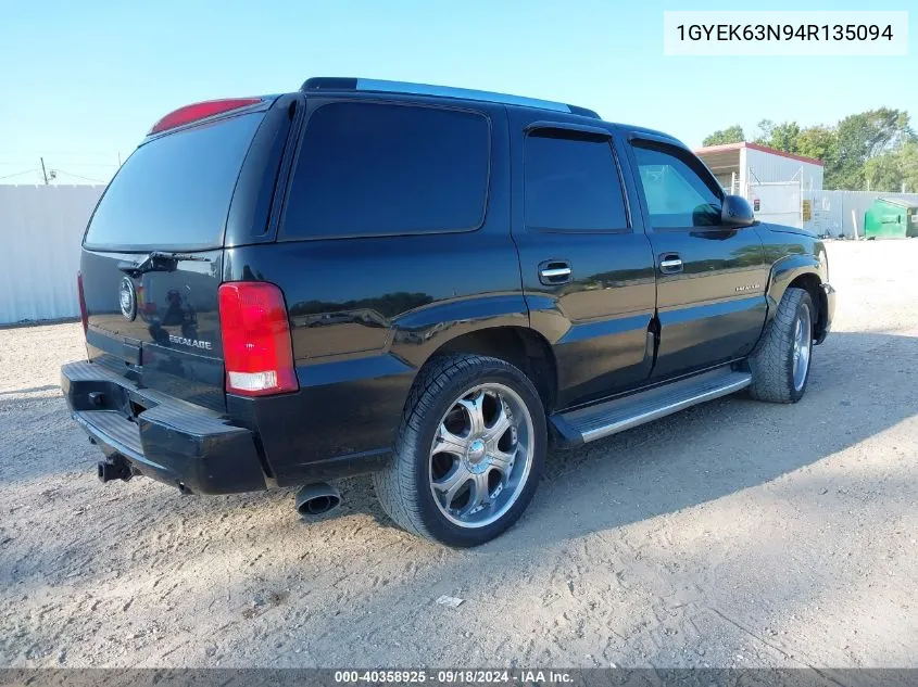 2004 Cadillac Escalade VIN: 1GYEK63N94R135094 Lot: 40358925