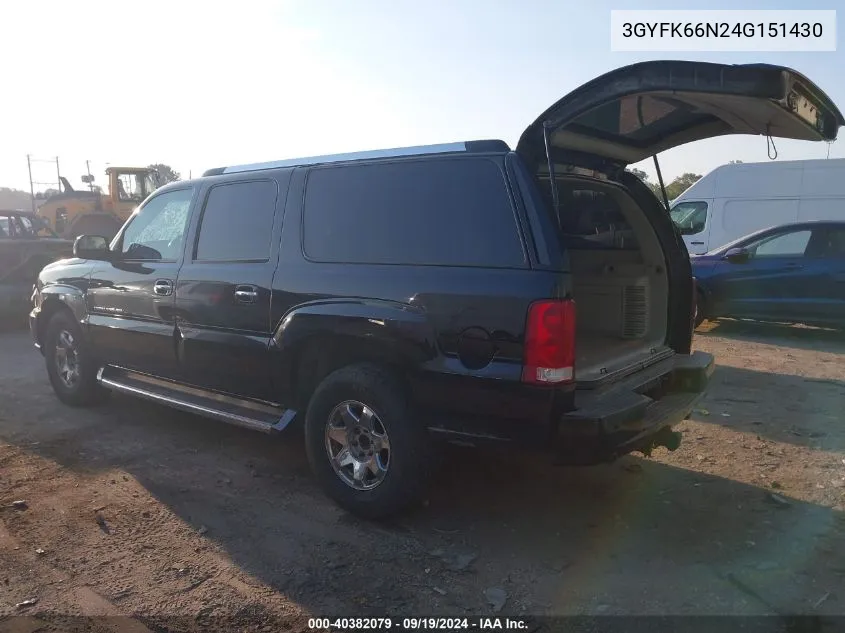 3GYFK66N24G151430 2004 Cadillac Escalade Esv Standard