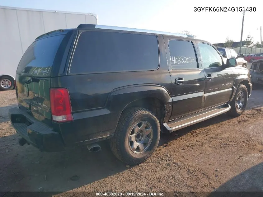 3GYFK66N24G151430 2004 Cadillac Escalade Esv Standard