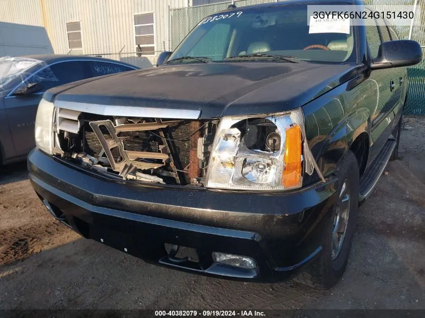 3GYFK66N24G151430 2004 Cadillac Escalade Esv Standard