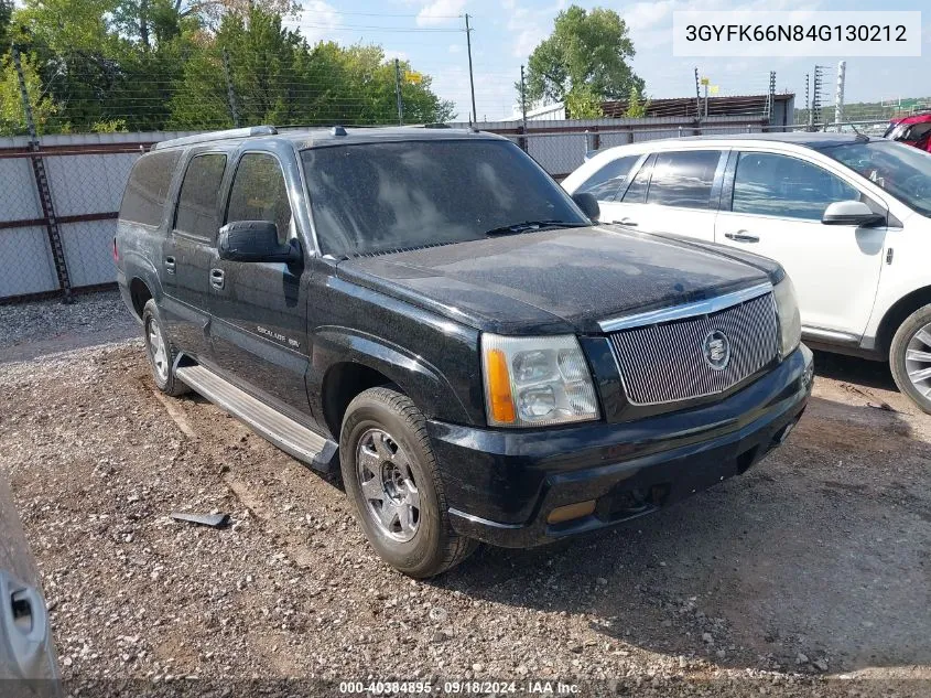 2004 Cadillac Escalade Esv Standard VIN: 3GYFK66N84G130212 Lot: 40384895