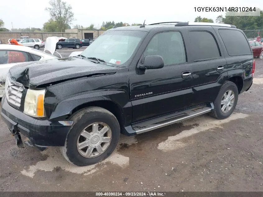 2004 Cadillac Escalade Standard VIN: 1GYEK63N14R310244 Lot: 40390234