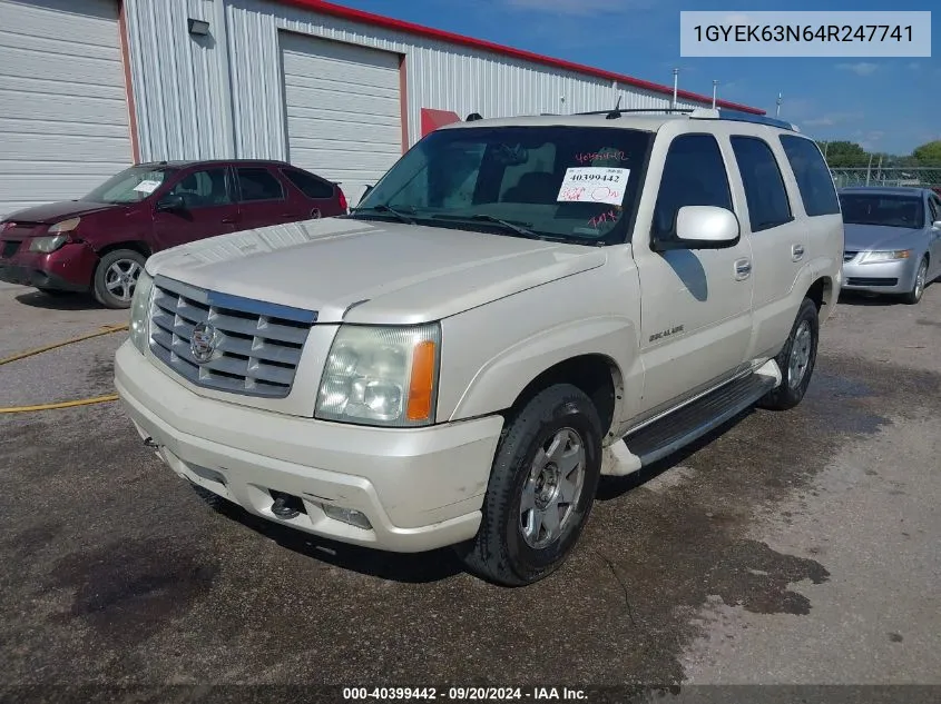 2004 Cadillac Escalade Standard VIN: 1GYEK63N64R247741 Lot: 40399442