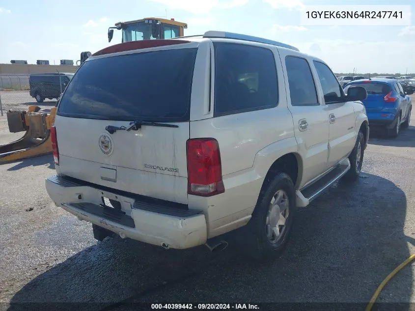 2004 Cadillac Escalade Standard VIN: 1GYEK63N64R247741 Lot: 40399442