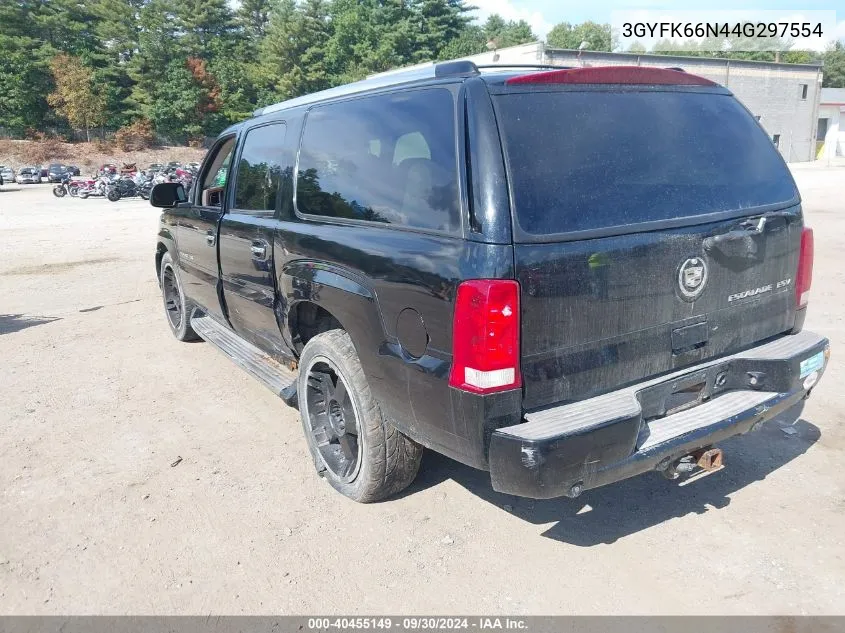 2004 Cadillac Escalade Esv Standard VIN: 3GYFK66N44G297554 Lot: 40455149