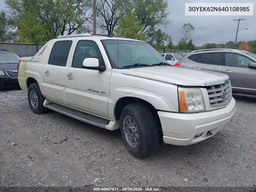 2004 Cadillac Escalade Ext Standard VIN: 3GYEK62N64G108985 Lot: 40457611