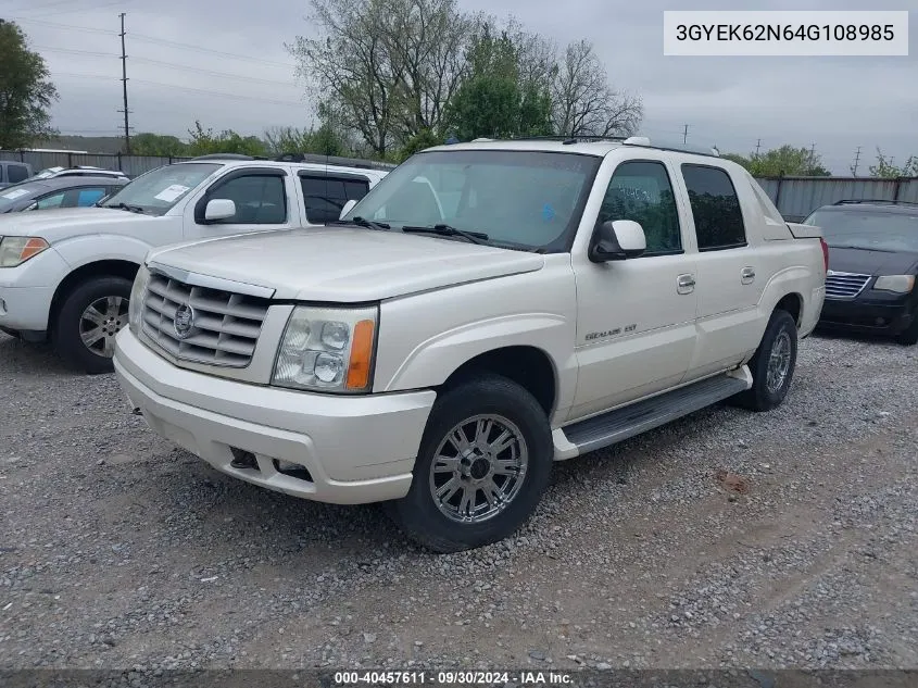 2004 Cadillac Escalade Ext Standard VIN: 3GYEK62N64G108985 Lot: 40457611