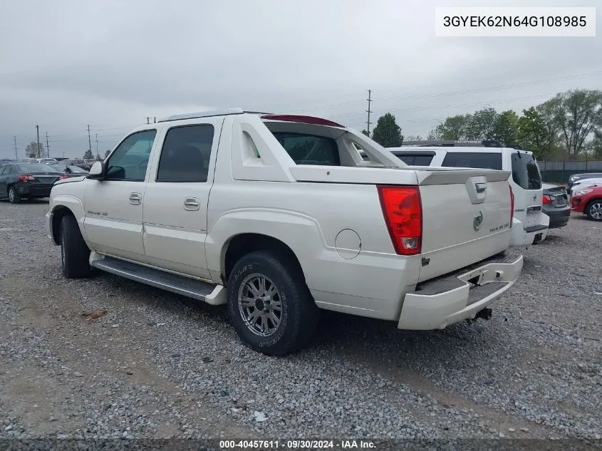 2004 Cadillac Escalade Ext Standard VIN: 3GYEK62N64G108985 Lot: 40457611