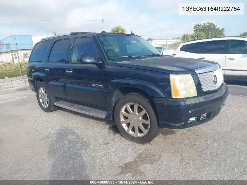 2004 Cadillac Escalade Standard VIN: 1GYEC63T64R222754 Lot: 40600593