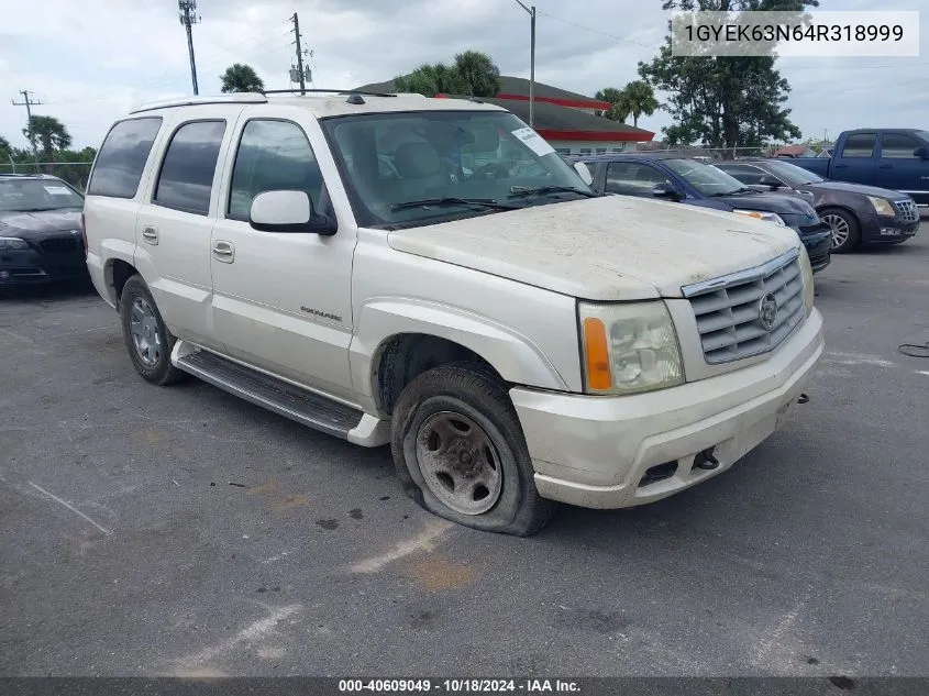 2004 Cadillac Escalade Standard VIN: 1GYEK63N64R318999 Lot: 40609049