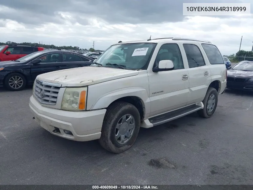 2004 Cadillac Escalade Standard VIN: 1GYEK63N64R318999 Lot: 40609049