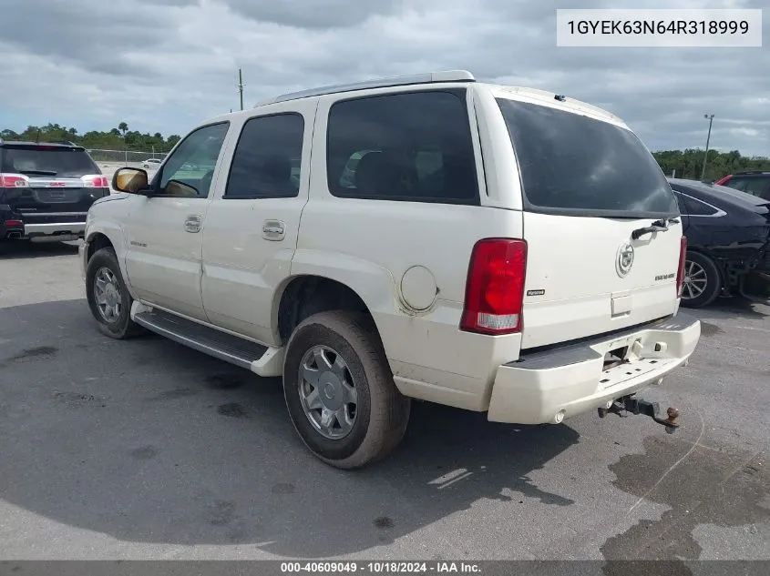 2004 Cadillac Escalade Standard VIN: 1GYEK63N64R318999 Lot: 40609049