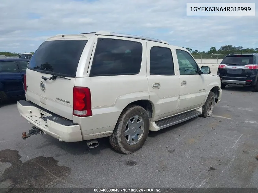 2004 Cadillac Escalade Standard VIN: 1GYEK63N64R318999 Lot: 40609049