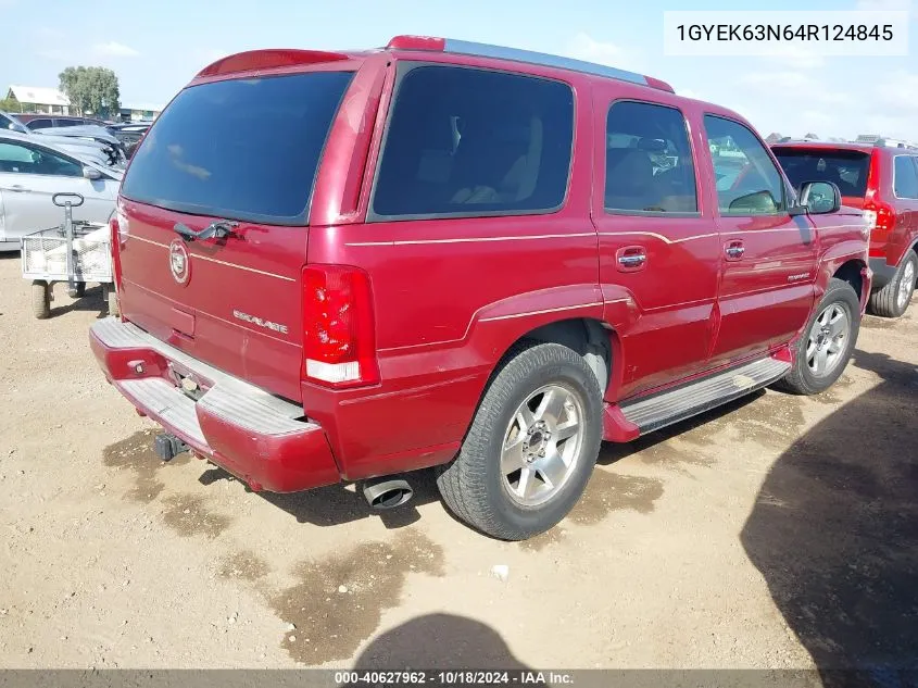 2004 Cadillac Escalade Standard VIN: 1GYEK63N64R124845 Lot: 40627962