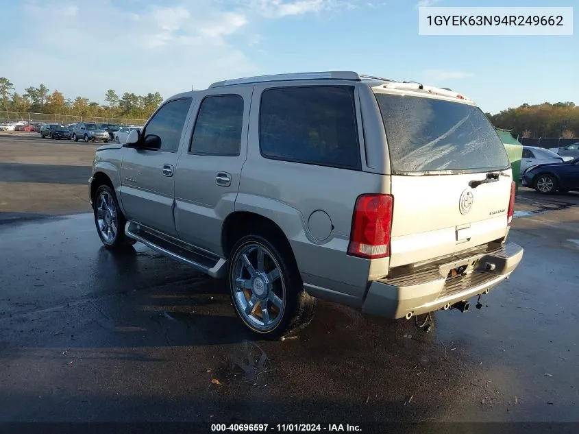 2004 Cadillac Escalade Standard VIN: 1GYEK63N94R249662 Lot: 40696597