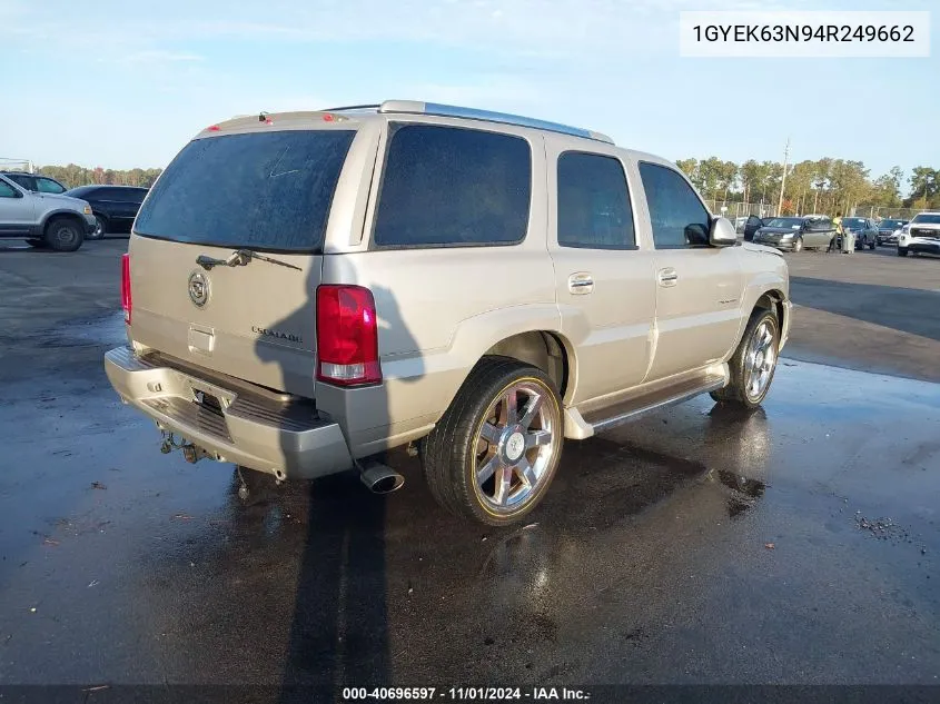 2004 Cadillac Escalade Standard VIN: 1GYEK63N94R249662 Lot: 40696597