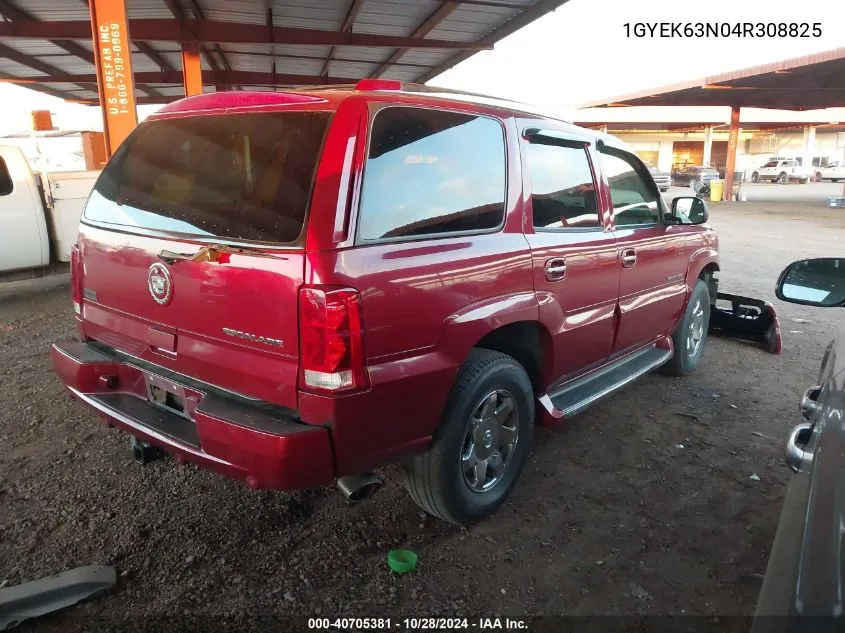 2004 Cadillac Escalade Standard VIN: 1GYEK63N04R308825 Lot: 40705381