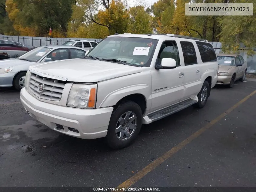 2004 Cadillac Escalade Esv Standard VIN: 3GYFK66N24G214025 Lot: 40711167