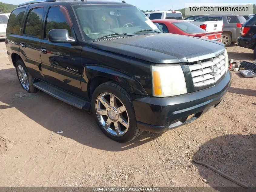 2004 Cadillac Escalade Standard VIN: 1GYEC63T04R169663 Lot: 40712899