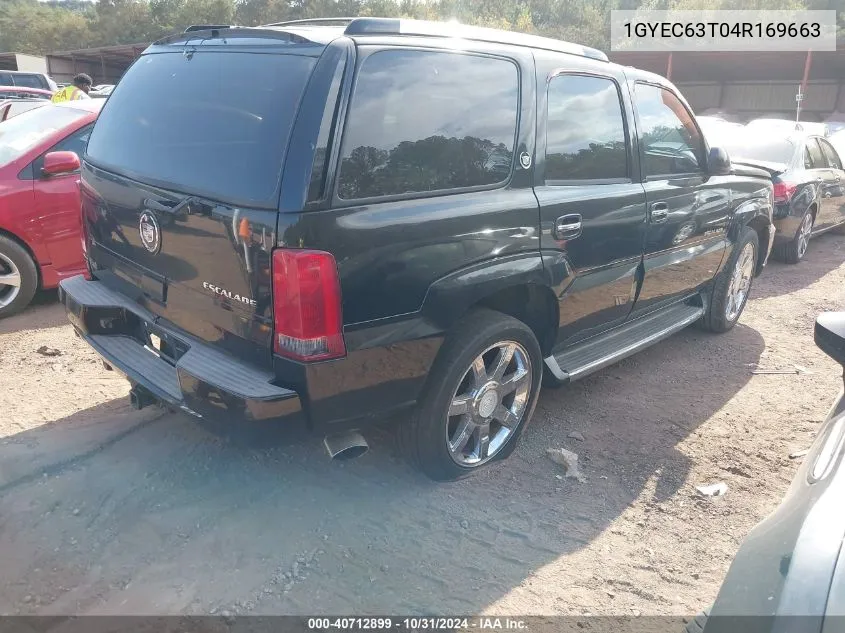 2004 Cadillac Escalade Standard VIN: 1GYEC63T04R169663 Lot: 40712899