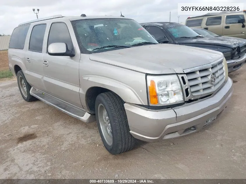 2004 Cadillac Escalade Esv Standard VIN: 3GYFK66N84G228236 Lot: 40733689