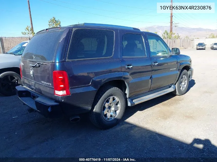 2004 Cadillac Escalade Standard VIN: 1GYEK63NX4R230876 Lot: 40776419