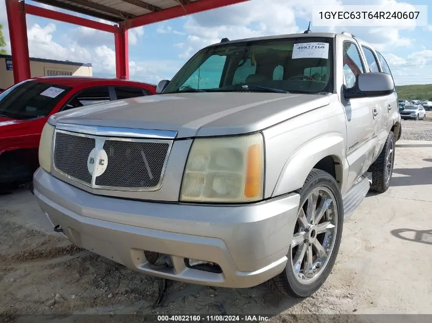 2004 Cadillac Escalade Standard VIN: 1GYEC63T64R240607 Lot: 40822160