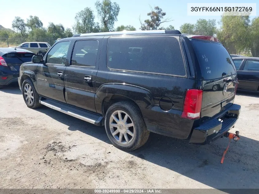 3GYFK66N15G172769 2005 Cadillac Escalade Esv Platinum Edition