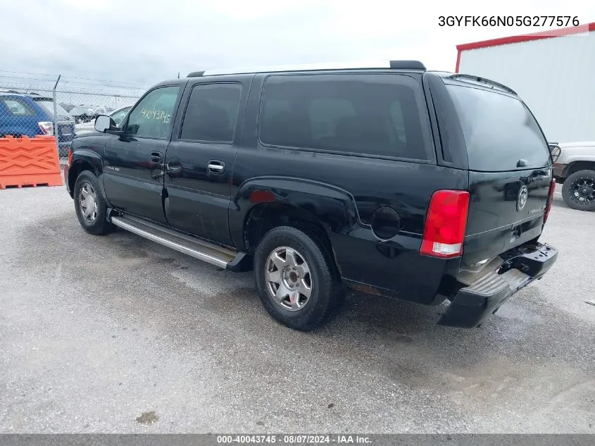 2005 Cadillac Escalade Esv Standard VIN: 3GYFK66N05G277576 Lot: 40043745