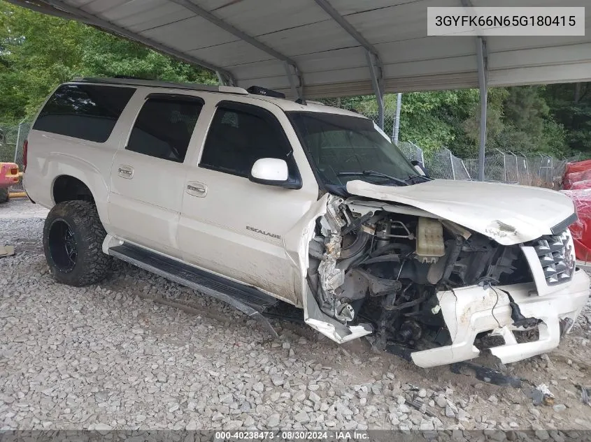 2005 Cadillac Escalade Esv Platinum Edition VIN: 3GYFK66N65G180415 Lot: 40238473