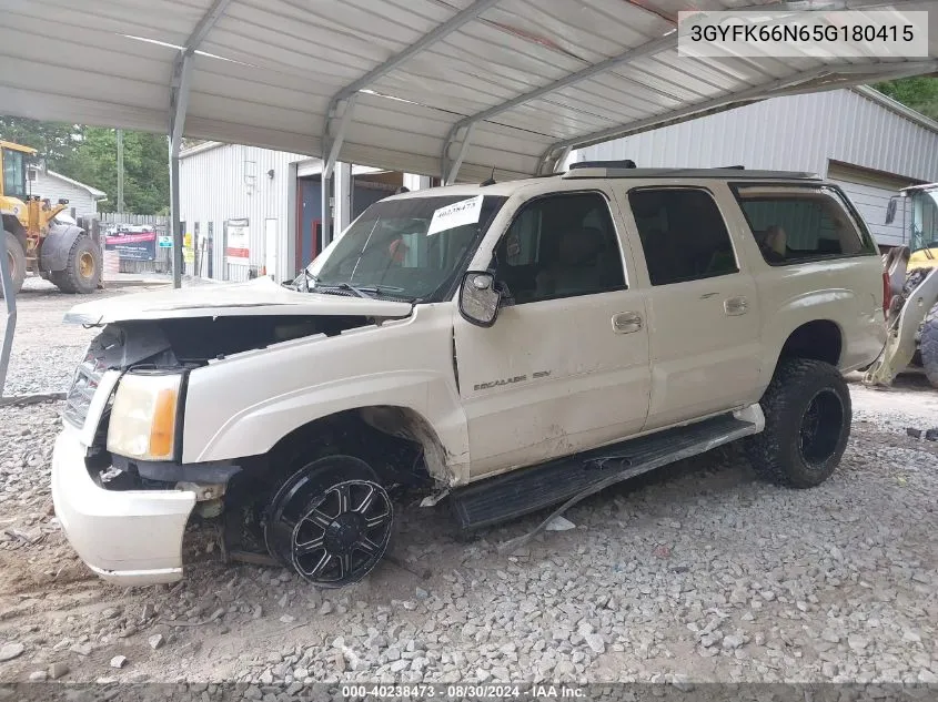 2005 Cadillac Escalade Esv Platinum Edition VIN: 3GYFK66N65G180415 Lot: 40238473