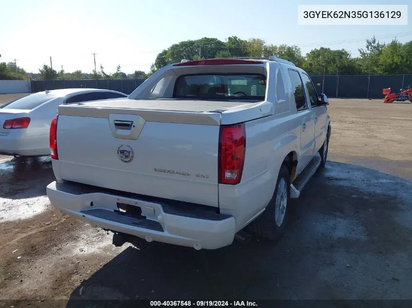 2005 Cadillac Escalade Ext Standard VIN: 3GYEK62N35G136129 Lot: 40367548